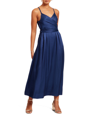 ΜΙΝΤΙ ΦΟΡΕΜΑ BECKKI TIE WAIST SLIP | Μπλε M