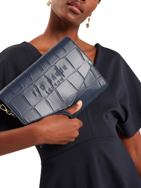 ΓΥΝΑΙΚΕΙΟ POUCH CROCEY CROC EFFECT ENVELOPE | Μπλε Σκούρο