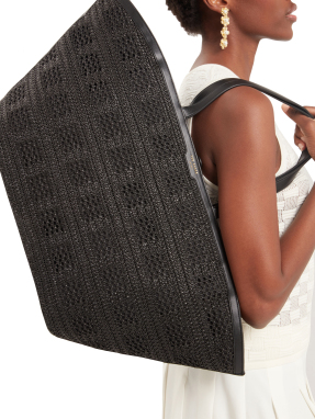 ΓΥΝΑΙΚΕΙΑ ΤΣΑΝΤΑ ΩΜΟΥ PAMYLAA RAFFIA BUCKET | Μαύρο