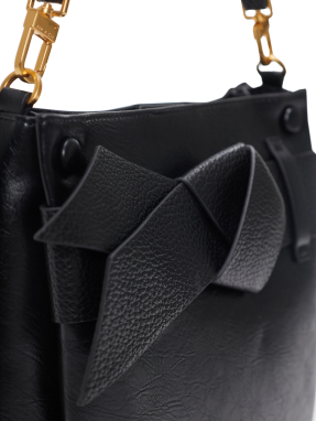 ΓΥΝΑΙΚΕΙΑ ΤΣΑΝΤΑ ΩΜΟΥ SSONIA KNOT BOW | Μαύρο