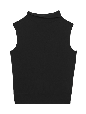 ΓΥΝΑΚΕΙΟ ΜΑΛΛΙΝΟ ΑΜΑΝΙΚΟ ΤΟΠ HARPER | Μαύρο S