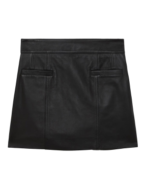 ΜΙΝΙ ΔΕΡΜΑΤΙΝΗ ΦΟΥΣΤΑ SEEMA | Μαύρο UK 8