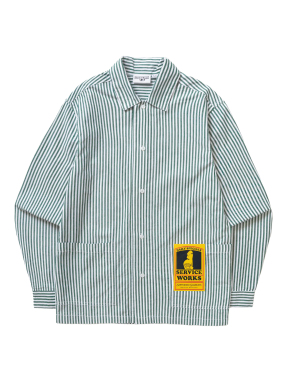 ΑΝΔΡΙΚΟ ΠΟΥΚΑΜΙΣΟ POPLIN STRIPE WAITER | Πράσινο XL