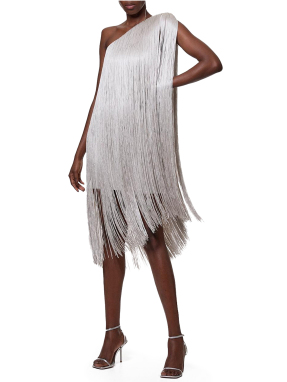 ΜΙΝΙ ΦΟΡΕΜΑ ONE SHOULDER | Ασημί S