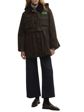 ΓΥΝΑΙΚΕΙΟ ΜΠΟΥΦΑΝ BARBOUR x GANNI | Καφέ UK 8