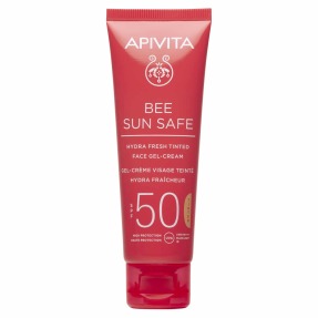 BEE SUN SAFE ΑΝΤΗΛΙΑΚΗ ΚΡΕΜΑ-GEL ΠΡΟΣΩΠΟΥ ΜΕ ΧΡΩΜΑ SPF50 | 50ml