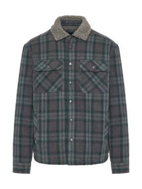 ΑΝΔΡΙΚΟ JACKET ΜΠΟΥΦΑΝ ΜΕ ΓΙΑΚΑ | Γκρι Σκούρο L