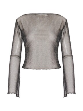 ΓΥΝΑΙΚΕΙΑ ΜΠΛΟΥΖΑ ΜΕ ΔΙΑΦΑΝΕΙΑ | Μαύρο S