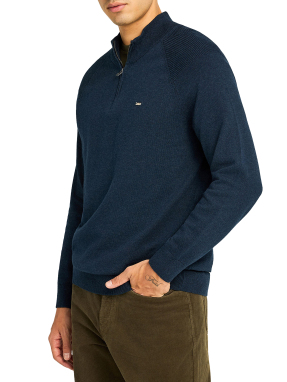 ΑΝΔΡΙΚΟ HALF-ZIP ΠΟΥΛΟΒΕΡ | Μπλε Σκούρο XL