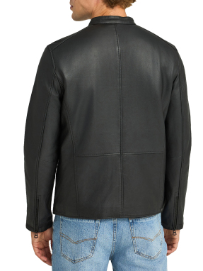 ΑΝΔΡΙΚΟ ΔΕΡΜΑΤΙΝΟ JACKET | Μαύρο M