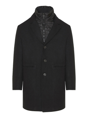 ΑΝΔΡΙΚΟ ΠΑΛΤΟ ΜΕ ΕΠΕΝΔΥΣΗ | Μαύρο XXL