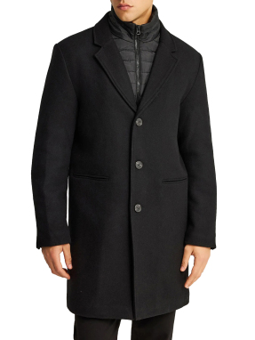 ΑΝΔΡΙΚΟ ΠΑΛΤΟ ΜΕ ΕΠΕΝΔΥΣΗ | Μαύρο XXL