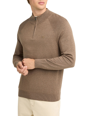 ΑΝΔΡΙΚΟ HALF-ZIP ΠΟΥΛΟΒΕΡ | Μπεζ L