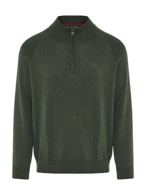 ΑΝΔΡΙΚΟ HALF-ZIP ΠΟΥΛΟΒΕΡ | Πράσινο Σκούρο M