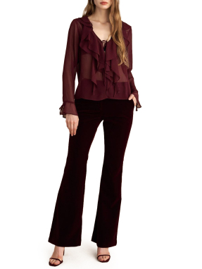 ΓΥΝΑΙΚΕΙΟ VELVET ΠΑΝΤΕΛΟΝΙ | Μπορντό L