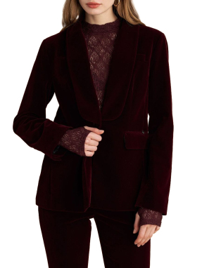 ΓΥΝΑΙΚΕΙΟ ΜΕΣΑΤΟ VELVET ΣΑΚΑΚΙ | Μπορντό XL