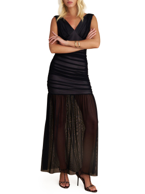 ΜΑΞΙ ΦΟΡΕΜΑ ΜΕ ΔΙΑΦΑΝΕΙΑ | Μαύρο S