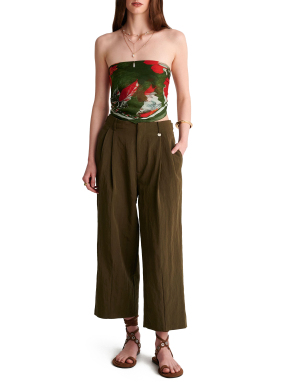 ΓΥΝΑΙΚΕΙΟ ΠΑΝΤΕΛΟΝΙ WIDE-LEG | Χακί M
