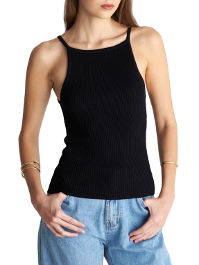 ΓΥΝΑΙΚΕΙΟ ΠΛΕΚΤΟ ΑΜΑΝΙΚΟ ΤΟΠ | Μαύρο S