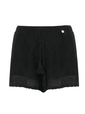 ΓΥΝΑΙΚΕΙΟ ΠΛΕΚΤΟ SHORTS | Μαύρο S