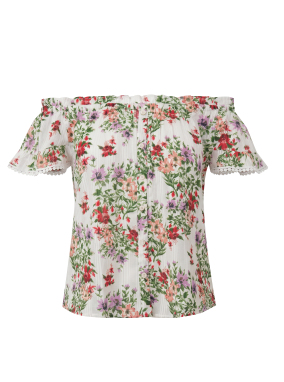 ΓΥΝΑΙΚΕΙΟ ΤΟΠ OFF-SHOULDER | Floral MULTI S