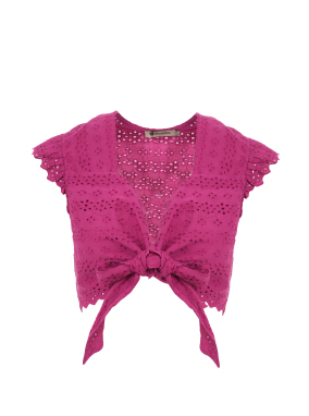 ΓΥΝΑΙΚΕΙΟ CROP ΤΟΠ BRODERIE | Φούξια FUCSI S