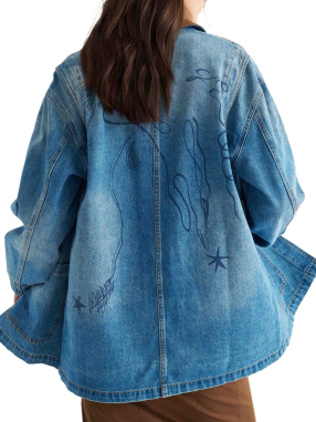 ΓΥΝΑΙΚΕΙΟ DENIM JACKET | Μπλε Ανοιχτό M