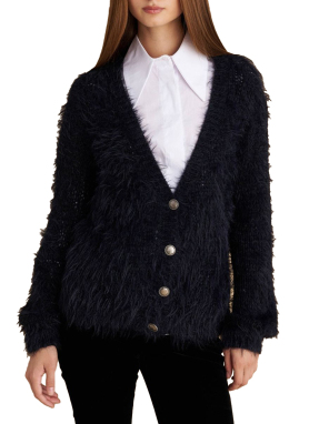 ΓΥΝΑΙΚΕΙΑ FLUFFY ΖΑΚΕΤΑ | Μαύρο L