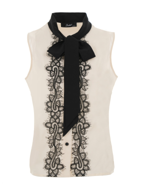 ΓΥΝΑΙΚΕΙΟ ΤΟΠ | Μαύρο-Μπεζ EU 52