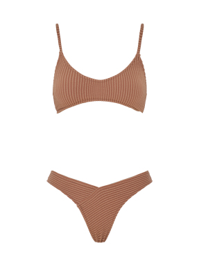 ΓΥΝΑΙΚΕΙΟ ΜΠΙΚΙΝΙ ΣΕΤ ASTRID | Καφέ MOCHA CURLY XS
