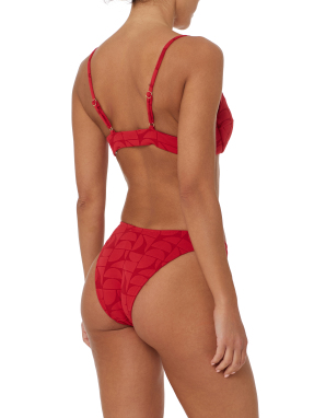 ΓΥΝΑΙΚΕΙΟ ΜΠΙΚΙΝΙ ΣΕΤ DAKOTA | Κόκκινο LIPSTICK JACQUARD S