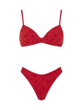 ΓΥΝΑΙΚΕΙΟ ΜΠΙΚΙΝΙ ΣΕΤ COOPER | Κόκκινο LIPSTICK JACQUARD XS