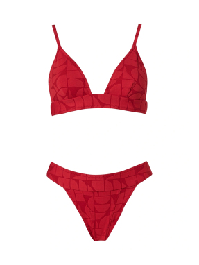 ΓΥΝΑΙΚΕΙΟ ΜΠΙΚΙΝΙ ΣΕΤ FERNANDA | Κόκκινο LIPSTICK JACQUARD S