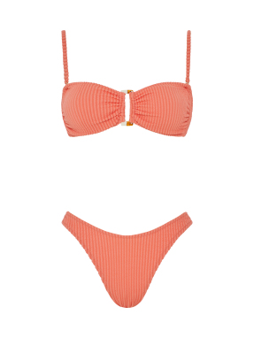 ΓΥΝΑΙΚΕΙΟ ΜΠΙΚΙΝΙ ΣΕΤ MELITA | Σομόν PEACH CURLY XS