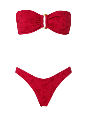 ΓΥΝΑΙΚΕΙΟ ΜΠΙΚΙΝΙ ΣΕΤ MELITA | Κόκκινο LIPSTICK JACQUARD XS