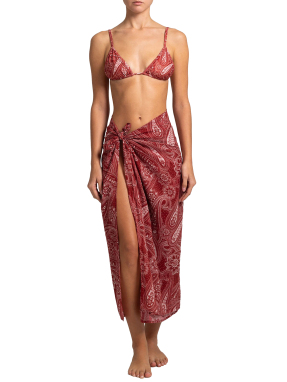 ΓΥΝΑΙΚΕΙΟ ΠΑΡΕΟ JANE | Κόκκινο PAISLEY RED ONE SIZE
