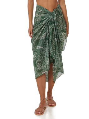 ΓΥΝΑΙΚΕΙΟ ΠΑΡΕΟ JANE | Πράσινο Σκούρο PAISLEY GREEN ONE SIZE