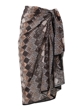 ΓΥΝΑΙΚΕΙΟ ΠΑΡΕΟ JANE | Καφέ PATCHWORK SEPIA ONE SIZE