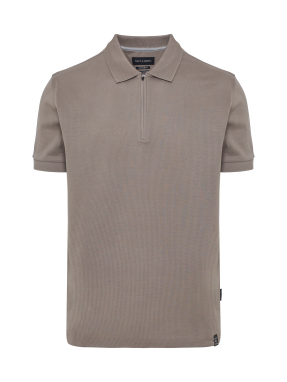 ΑΝΔΡΙΚΗ POLO ΜΠΛΟΥΖΑ HALF-ZIP | Καφέ Ανοιχτό M