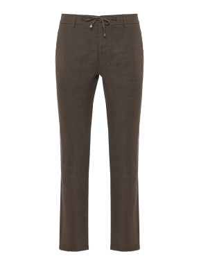 ΑΝΔΡΙΚΟ ΛΙΝΟ ΠΑΝΤΕΛΟΝΙ | Καφέ Σκούρο EU 46