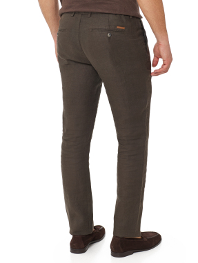 ΑΝΔΡΙΚΟ ΛΙΝΟ ΠΑΝΤΕΛΟΝΙ | Καφέ Σκούρο EU 52