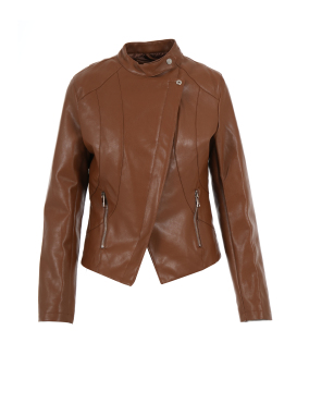 ΓΥΝΑΙΚΕΙΟ JACKET ΔΕΡΜΑΤΙΝΗ | Καφέ M