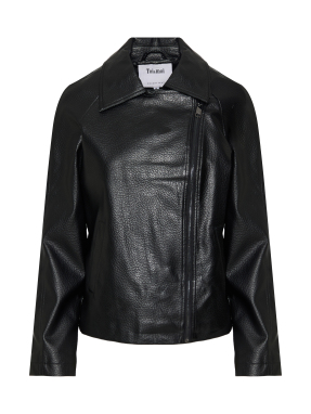 ΓΥΝΑΙΚΕΙΟ ΔΕΡΜΑΤΙΝΟ ΤΖΑΚΕΤ | Μαύρο S