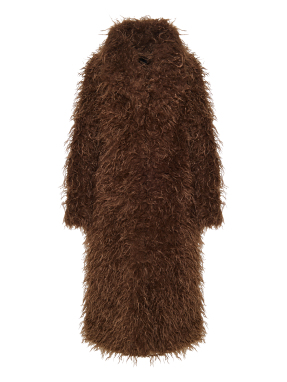 ΓΥΝΑΙΚΕΙΑ OVERSIZED ΓΟΥΝΙΝΟ ΠΑΛΤΟ | Καφέ S/M