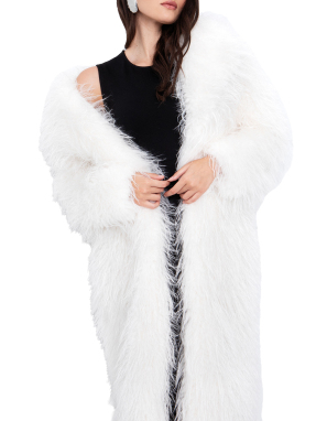 ΓΥΝΑΙΚΕΙΑ OVERSIZED ΓΟΥΝΙΝΟ ΠΑΛΤΟ | Εκρού S/M