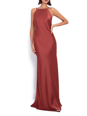 ΜΑΞΙ ΦΟΡΕΜΑ HALTER | Πορτοκαλί S