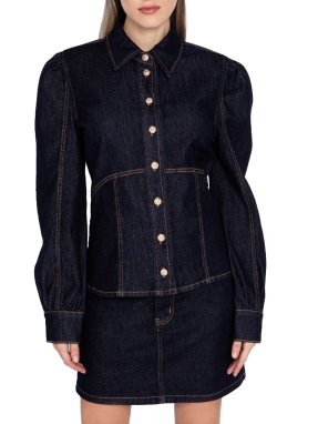 ΓΥΝΑΙΚΕΙΟ DENIM ΠΟΥΚΑΜΙΣΟ | Μπλε Σκούρο XL