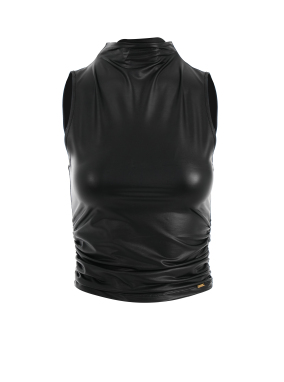 ΓΥΝΑΙΚΕΙΟ ΤΟΠ ΔΕΡΜΑΤΙΝΗ | Μαύρο S