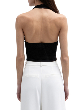 ΓΥΝΑΙΚΕΙΟ HALTER ΤΟΠ | Μαύρο S