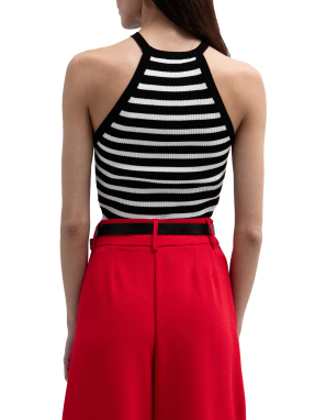 ΓΥΝΑΙΚΕΙΟ ΠΛΕΚΤΟ HALTER ΤΟΠ | Ριγέ  M